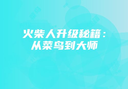 火柴人升级秘籍：从菜鸟到大师