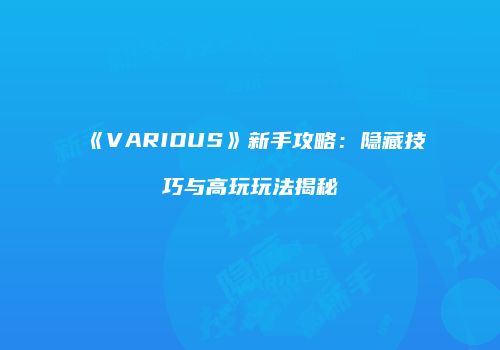 《VARIOUS》新手攻略：隐藏技巧与高玩玩法揭秘