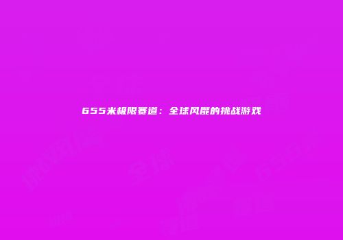 655米极限赛道：全球风靡的挑战游戏