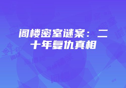 阁楼密室谜案：二十年复仇真相