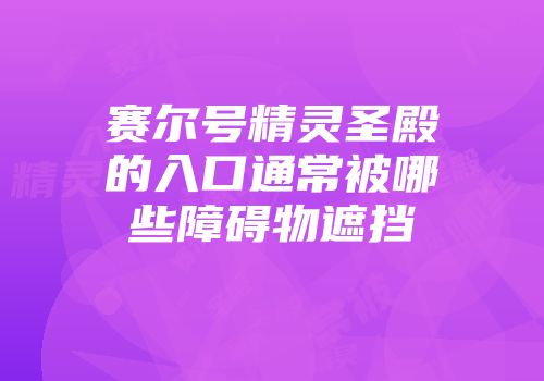 赛尔号精灵圣殿的入口通常被哪些障碍物遮挡