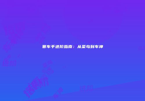 赛车手进阶指南：从菜鸟到车神