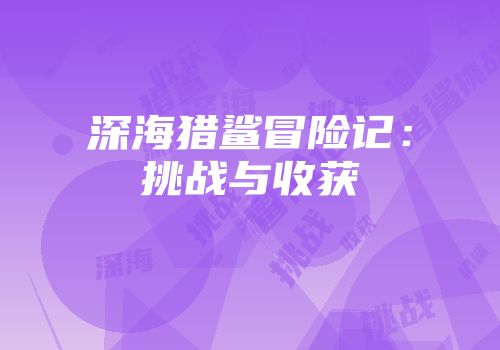 深海猎鲨冒险记：挑战与收获